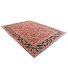 Agra 9'5'' X 12'5'' Hand-Knotted Wool Rug 9'5'' x 12'5'' (75 X 580) / Red / Black