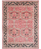 Agra 9'5'' X 12'5'' Hand-Knotted Wool Rug 9'5'' x 12'5'' (75 X 580) / Red / Black