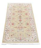 Agra 2'0'' X 4'2'' Hand-Knotted Wool Rug 2'0'' x 4'2'' (240 X 298) / Gold / Ivory