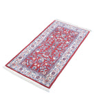 Heritage 1'11'' X 3'10'' Hand-Knotted Wool-Silk Rug 1'11'' x 3'10'' (58 X 115) / Red / Ivory