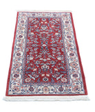 Heritage 1'11'' X 3'10'' Hand-Knotted Wool-Silk Rug 1'11'' x 3'10'' (58 X 115) / Red / Ivory