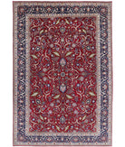 Tabriz 6'7'' X 9'11'' Hand-Knotted Wool Rug 6'7'' x 9'11'' (198 X 298) / Red / Blue