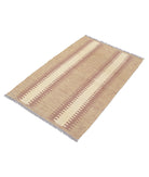 Kafkas-Kilim 2'7'' X 4'1'' Hand-Knotted Wool Kilim 2'7'' x 4'1'' (78 X 123) / Brown / Ivory