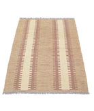 Kafkas-Kilim 2'7'' X 4'1'' Hand-Knotted Wool Kilim 2'7'' x 4'1'' (78 X 123) / Brown / Ivory