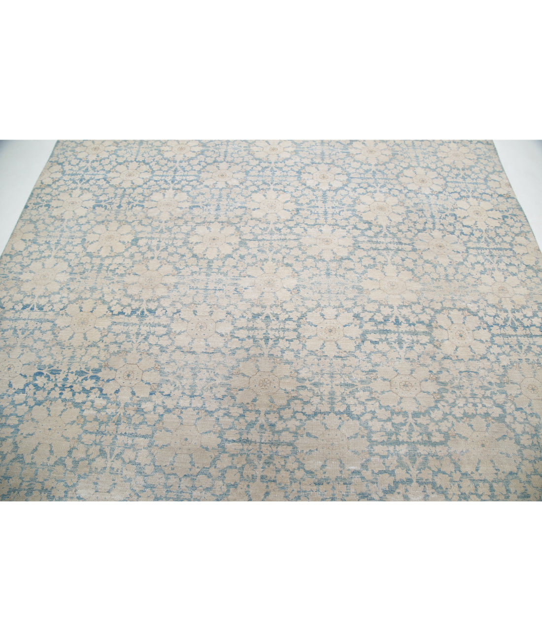 Artemix 7'9'' X 9'7'' Hand-Knotted Wool Rug 7'9'' x 9'7'' (233 X 288) / Blue / Ivory