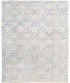 Artemix 7'9'' X 9'7'' Hand-Knotted Wool Rug 7'9'' x 9'7'' (233 X 288) / Blue / Ivory