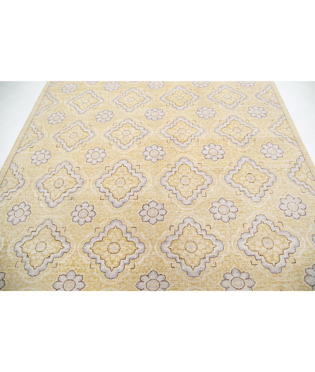 Artemix 8'0'' X 9'6'' Hand-Knotted Wool Rug 8'0'' x 9'6'' (240 X 285) / Gold / Grey