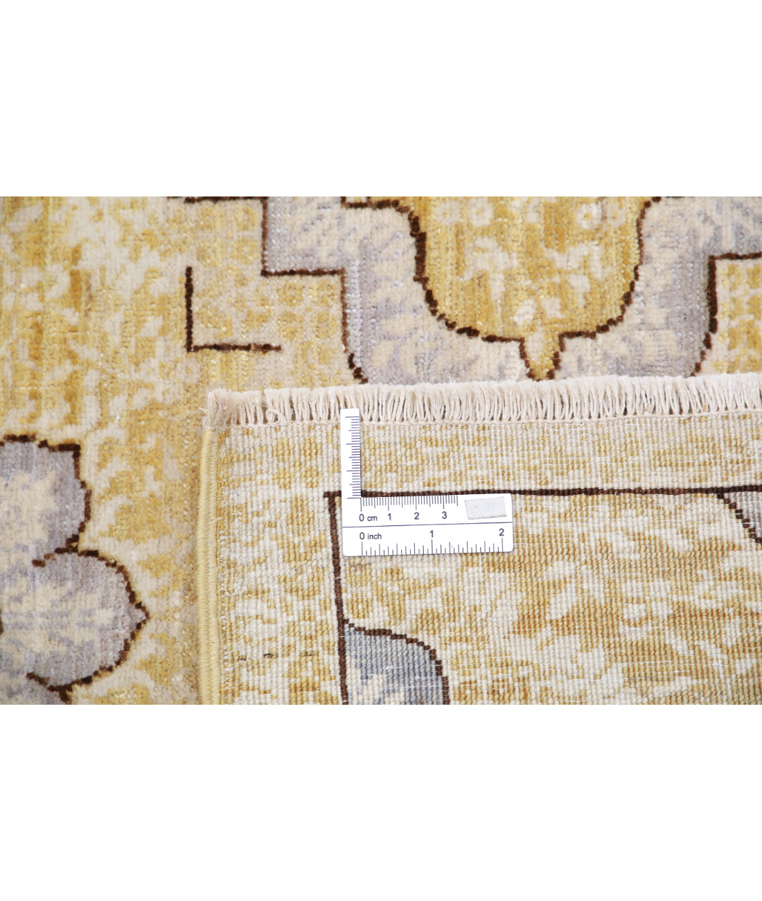 Artemix 8'0'' X 9'6'' Hand-Knotted Wool Rug 8'0'' x 9'6'' (240 X 285) / Gold / Grey