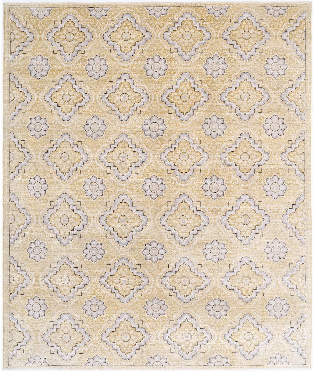 Artemix 8'0'' X 9'6'' Hand-Knotted Wool Rug 8'0'' x 9'6'' (240 X 285) / Gold / Grey