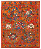 Hand Knotted Nomadic Caucasian Humna Wool Rug - 10'5'' x 13'0'' 10' 5" X 13' 0" ( 318 X 396 ) / Green / Blue