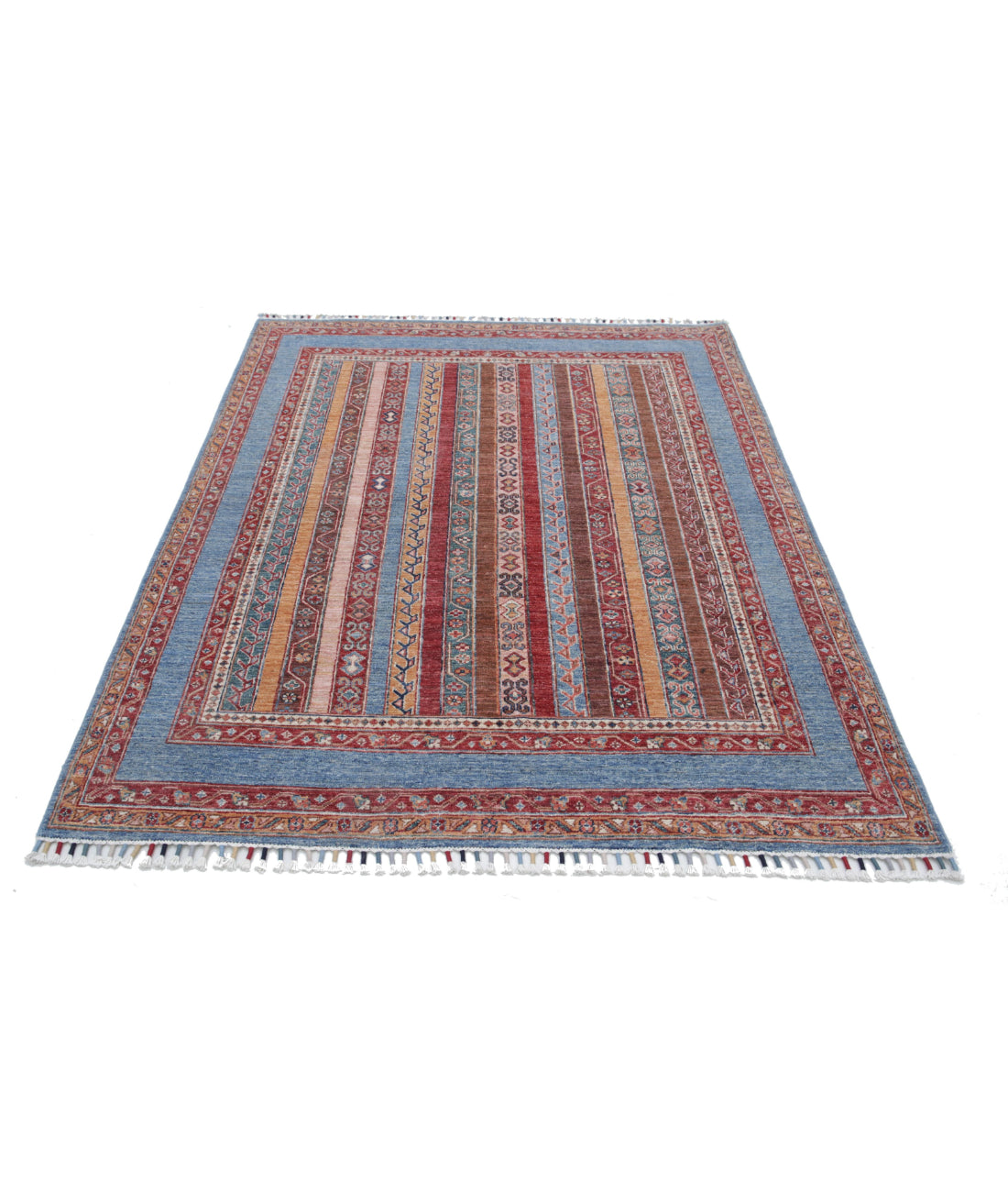 Shaal 4'10'' X 6'5'' Hand-Knotted Wool Rug 4'10'' x 6'5'' (145 X 193) / Multi / Multi