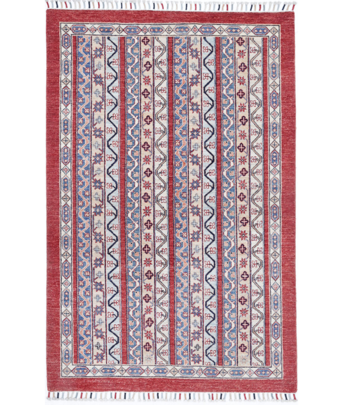 Shaal 3'10'' X 6'0'' Hand-Knotted Wool Rug 3'10'' x 6'0'' (115 X 180) / Multi / Multi