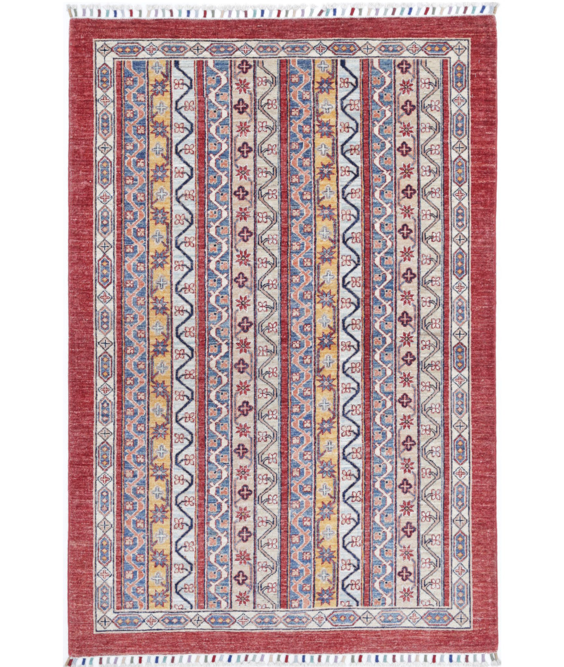 Shaal 3'9'' X 5'9'' Hand-Knotted Wool Rug 3'9'' x 5'9'' (113 X 173) / Multi / Multi