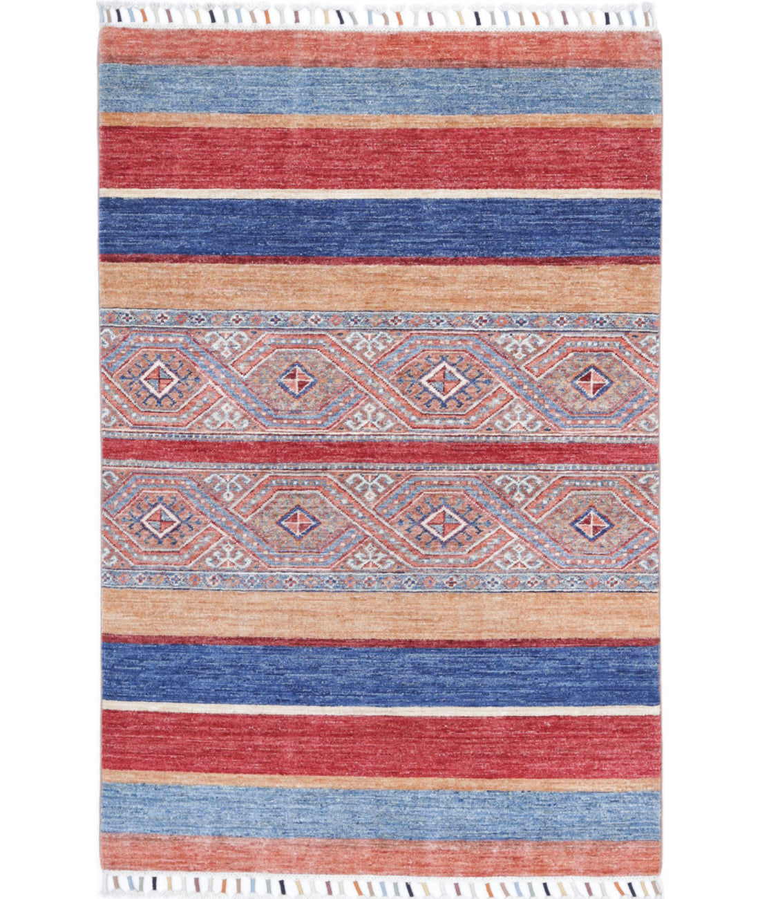 Khurjeen 3'0'' X 4'9'' Hand-Knotted Wool Rug 3'0'' x 4'9'' (90 X 143) / Multi / Multi