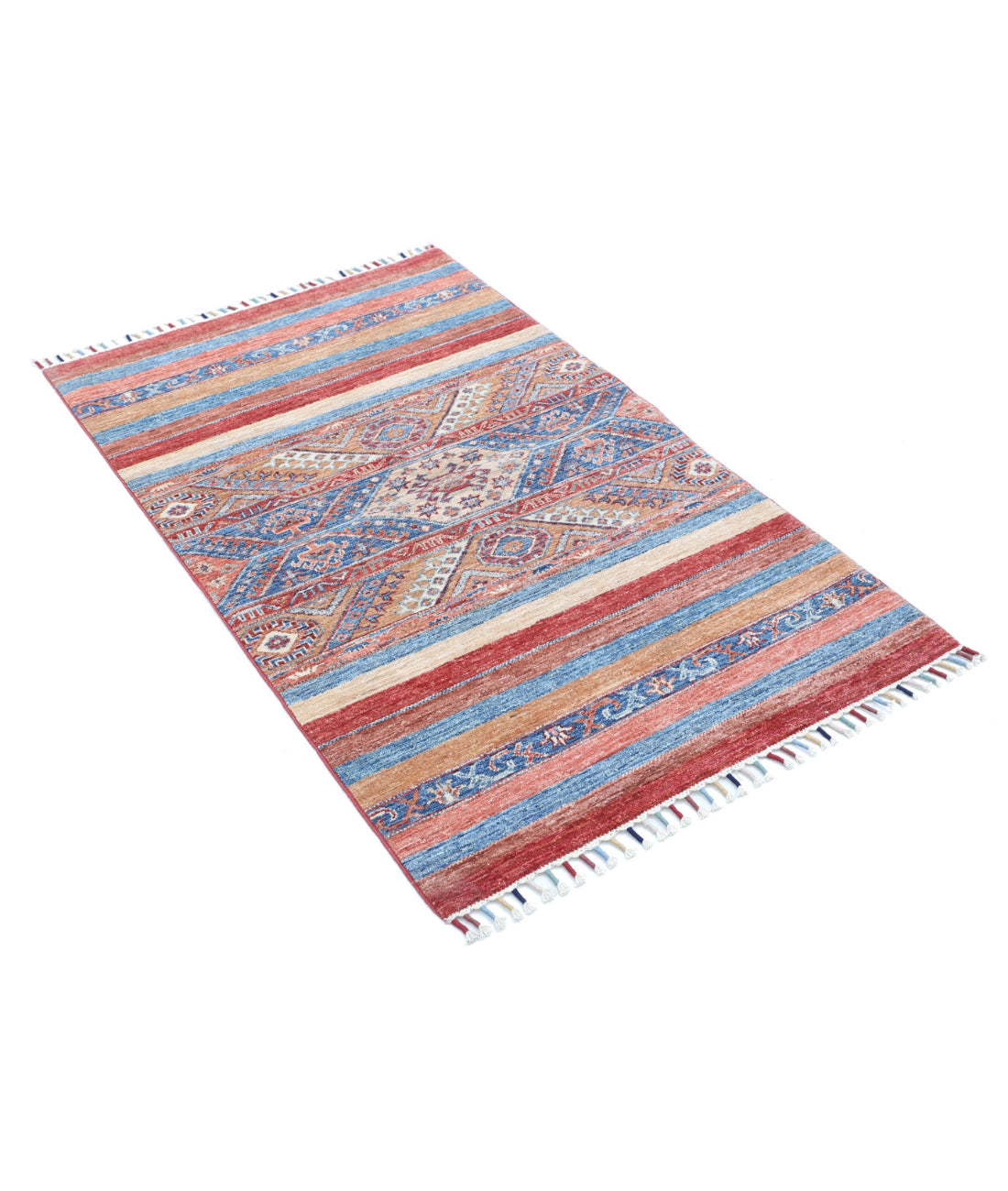 Khurjeen 3'0'' X 4'10'' Hand-Knotted Wool Rug 3'0'' x 4'10'' (90 X 145) / Multi / Multi