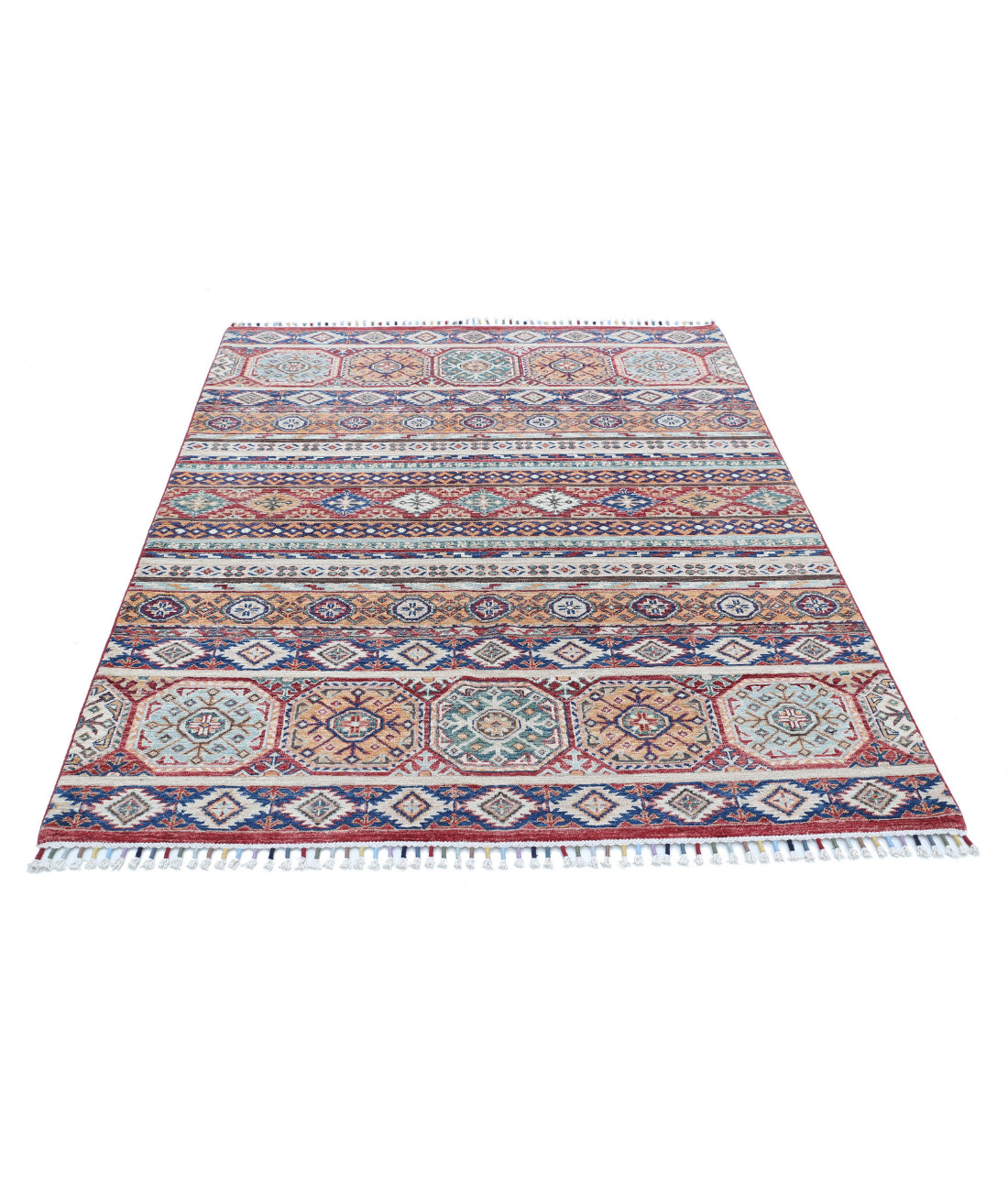 Khurjeen 5'0'' X 6'3'' Hand-Knotted Wool Rug 5'0'' x 6'3'' (150 X 188) / Multi / Multi