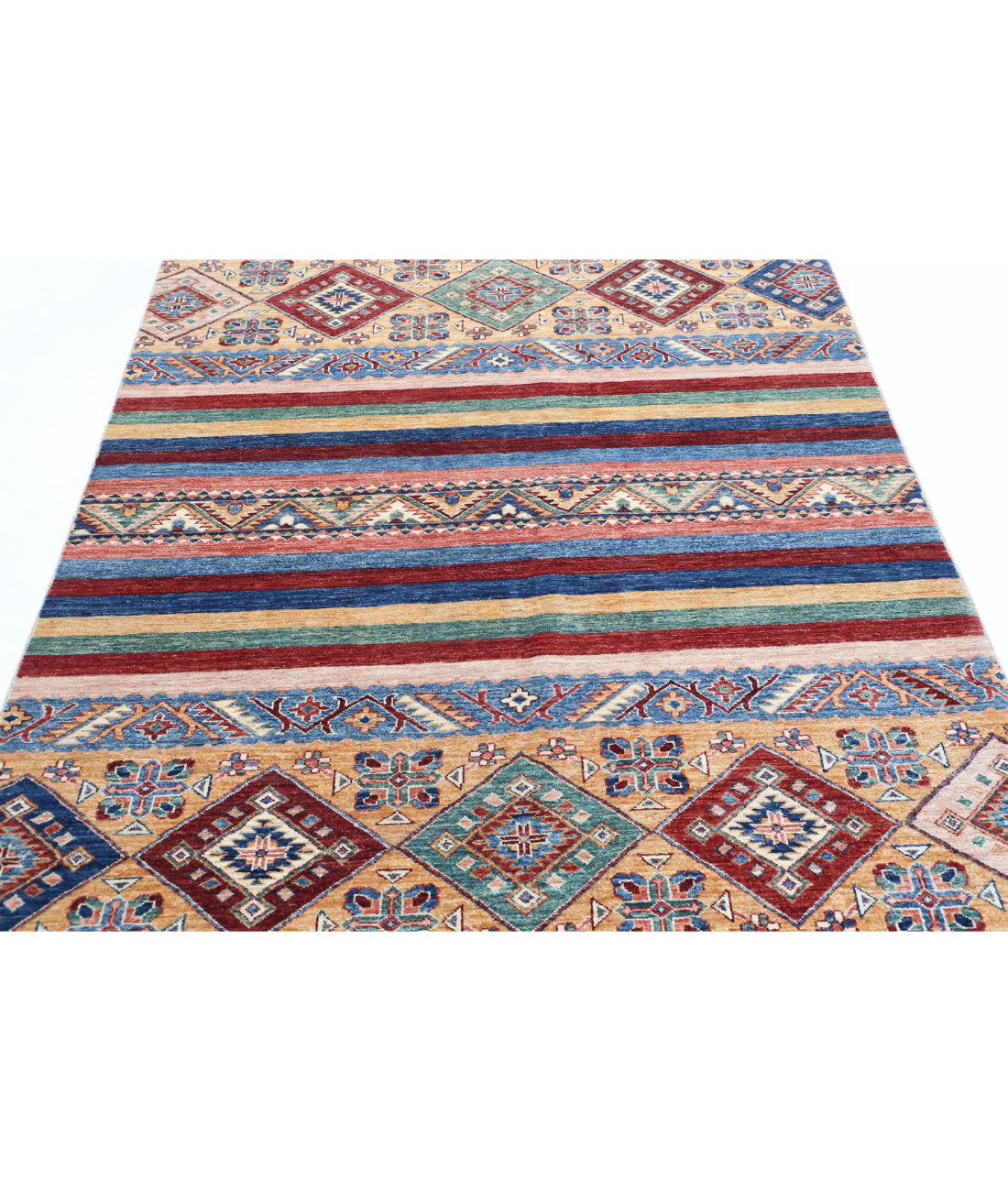 Khurjeen 4'9'' X 6'6'' Hand-Knotted Wool Rug 4'9'' x 6'6'' (143 X 195) / Multi / Multi