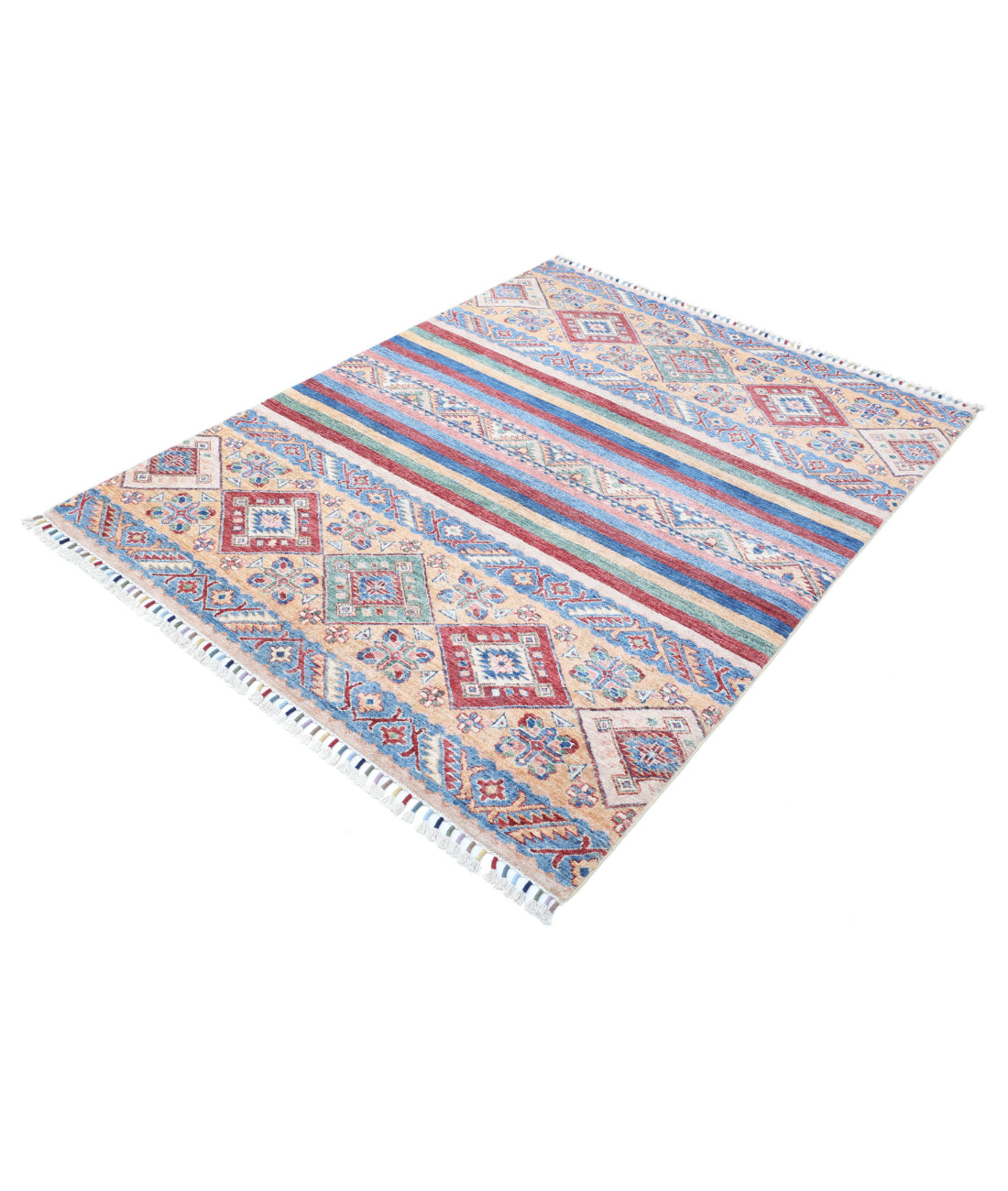 Khurjeen 4'10'' X 6'3'' Hand-Knotted Wool Rug 4'10'' x 6'3'' (145 X 188) / Multi / Multi