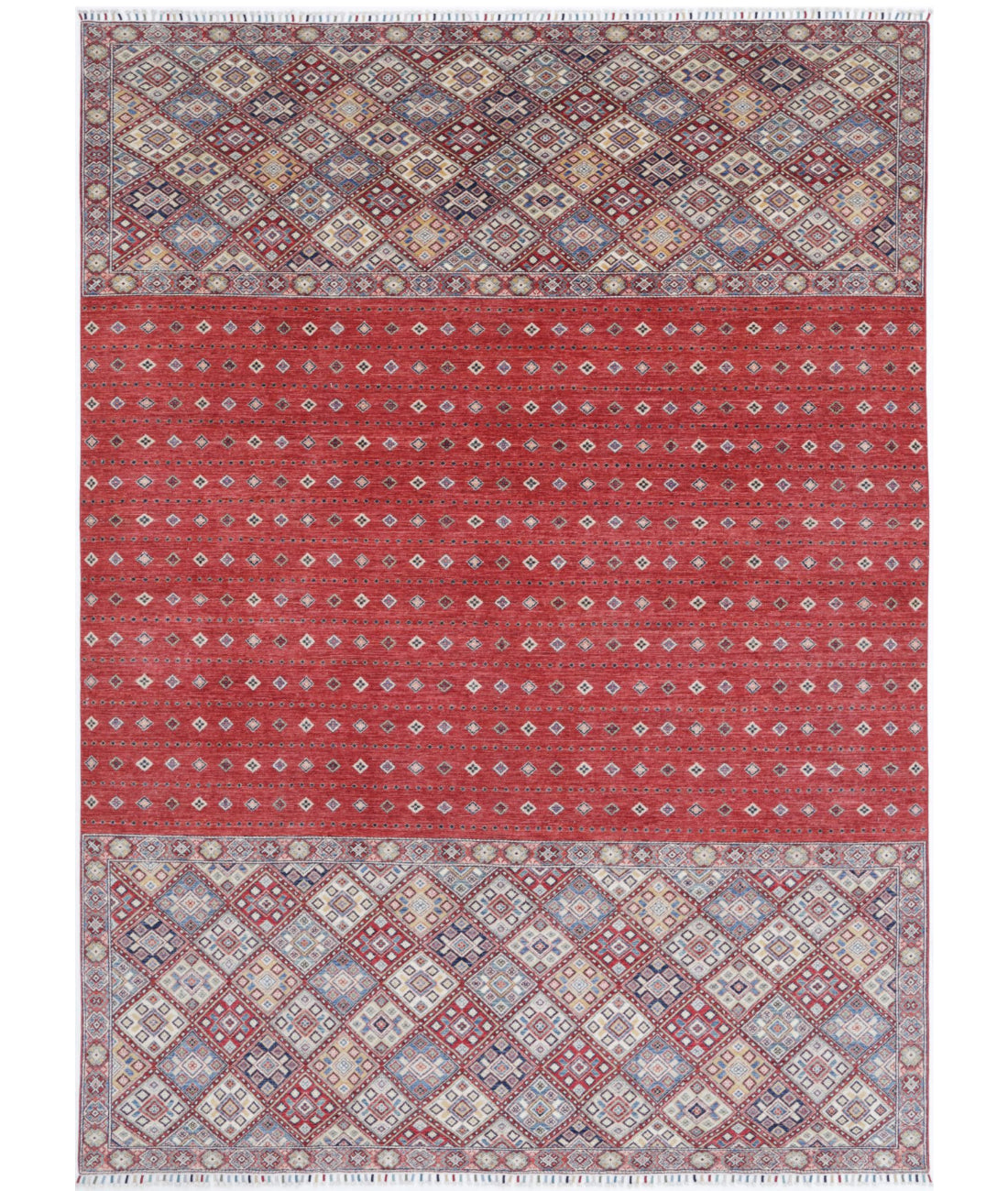 Khurjeen 9'7'' X 13'6'' Hand-Knotted Wool Rug 9'7'' x 13'6'' (288 X 405) / Red / Multi