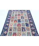 Bakhtiari 4'9'' X 6'8'' Hand-Knotted Wool Rug 4'9'' x 6'8'' (143 X 200) / Ivory / Blue