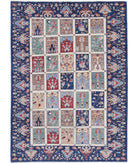 Bakhtiari 4'9'' X 6'8'' Hand-Knotted Wool Rug 4'9'' x 6'8'' (143 X 200) / Ivory / Blue