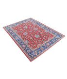 Ziegler 5'0'' X 6'4'' Hand-Knotted Wool Rug 5'0'' x 6'4'' (150 X 190) / Red / Blue