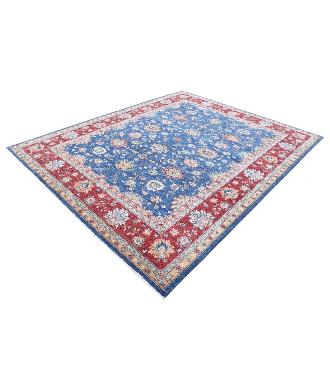 Ziegler 7'9'' X 9'8'' Hand-Knotted Wool Rug 7'9'' x 9'8'' (233 X 290) / Blue / Red