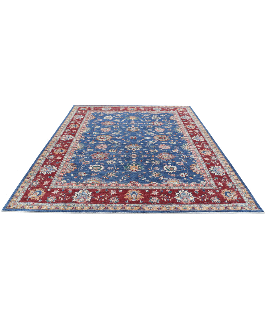 Ziegler 7'9'' X 9'8'' Hand-Knotted Wool Rug 7'9'' x 9'8'' (233 X 290) / Blue / Red