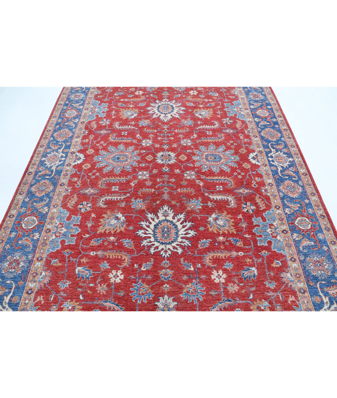 Ziegler 6'8'' X 9'10'' Hand-Knotted Wool Rug 6'8'' x 9'10'' (200 X 295) / Red / Blue