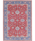 Ziegler 6'8'' X 9'10'' Hand-Knotted Wool Rug 6'8'' x 9'10'' (200 X 295) / Red / Blue