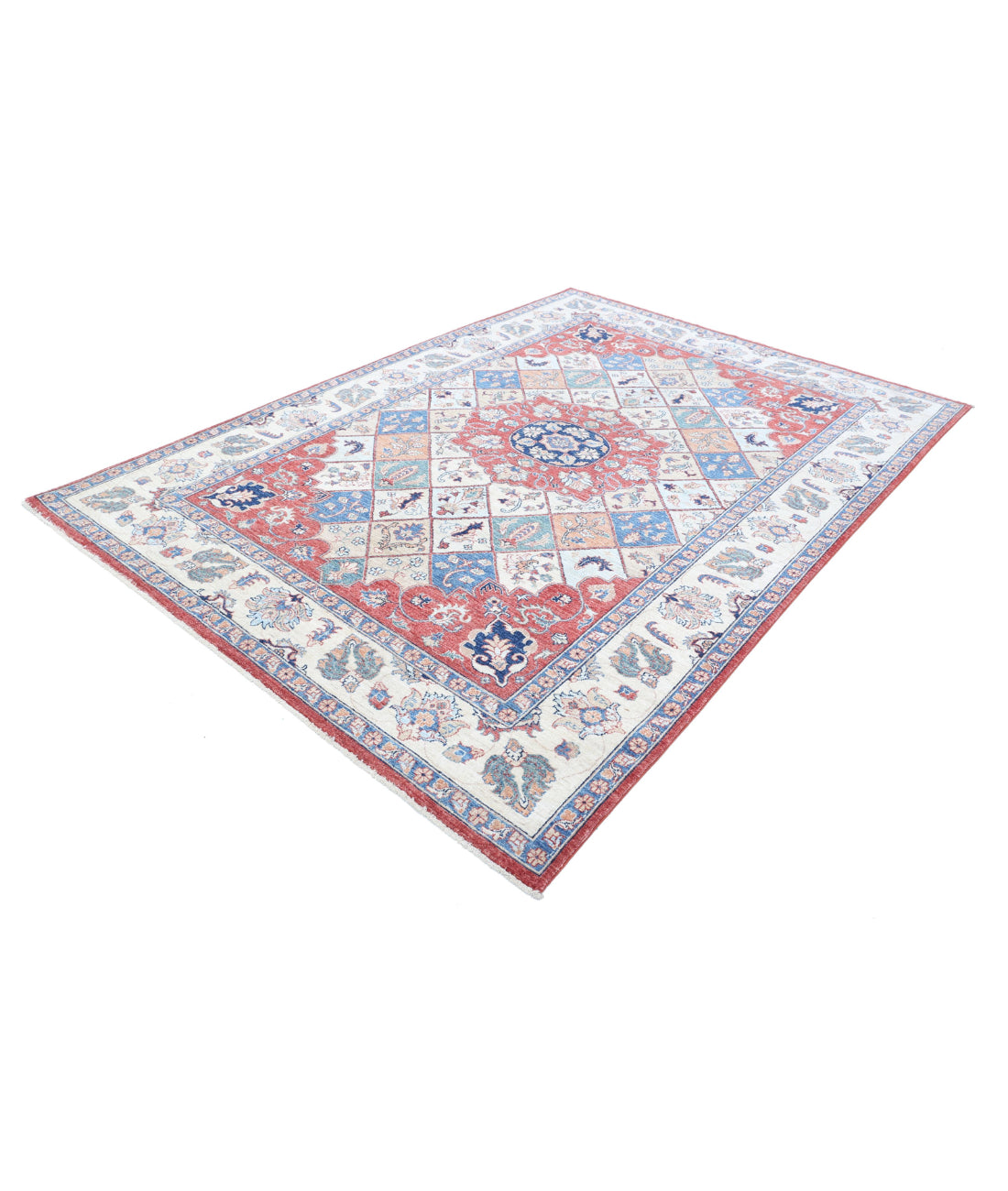 Ziegler 6'7'' X 9'3'' Hand-Knotted Wool Rug 6'7'' x 9'3'' (198 X 278) / Red / Ivory