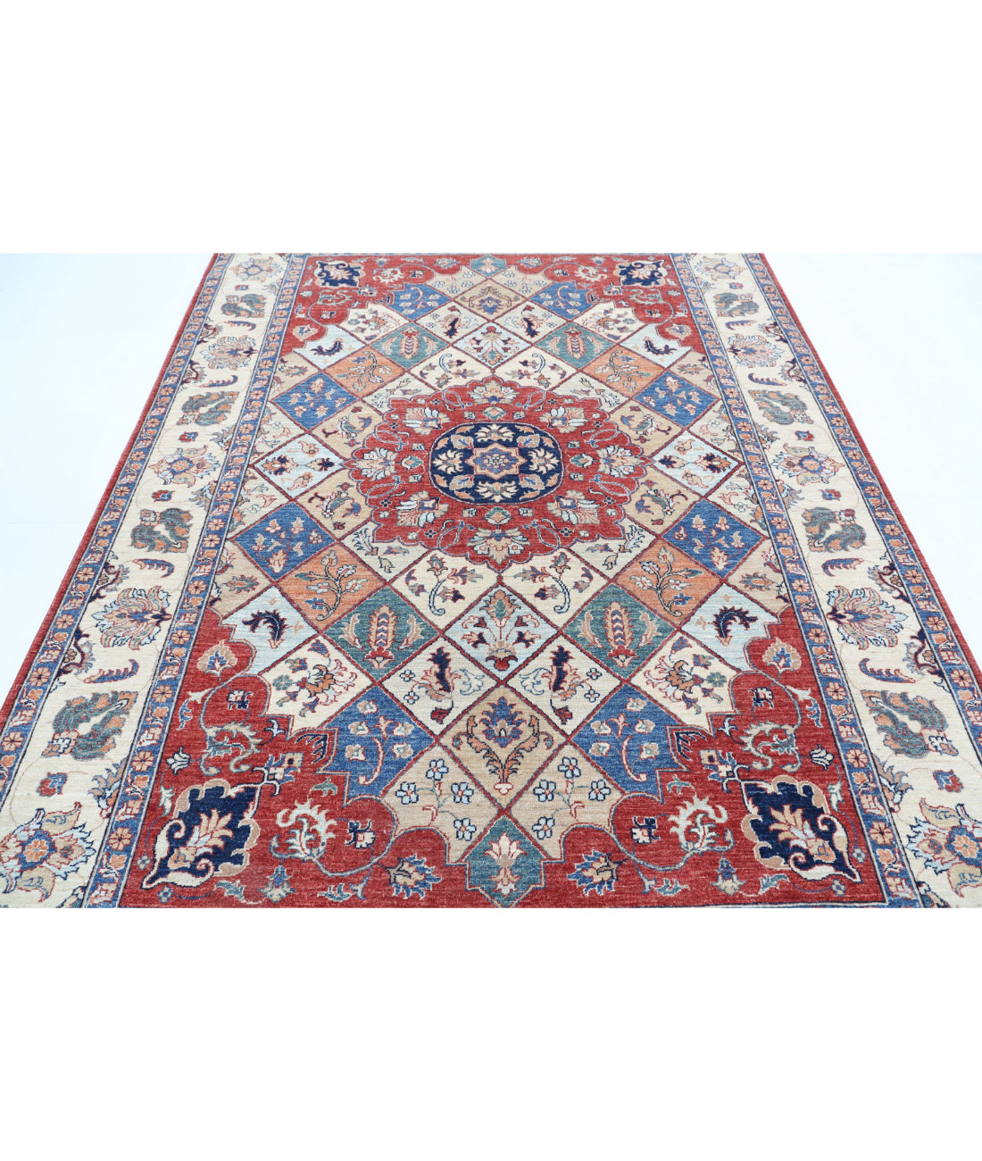 Ziegler 6'7'' X 9'3'' Hand-Knotted Wool Rug 6'7'' x 9'3'' (198 X 278) / Red / Ivory