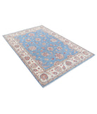 Ziegler 4'10'' X 6'11'' Hand-Knotted Wool Rug 4'10'' x 6'11'' (145 X 208) / Blue / Ivory