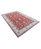 Ziegler 6'5'' X 9'9'' Hand-Knotted Wool Rug 6'5'' x 9'9'' (193 X 293) / Red / Ivory