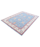 Ziegler 6'0'' X 8'3'' Hand-Knotted Wool Rug 6'0'' x 8'3'' (180 X 248) / Blue / Ivory