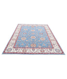 Ziegler 6'0'' X 8'3'' Hand-Knotted Wool Rug 6'0'' x 8'3'' (180 X 248) / Blue / Ivory