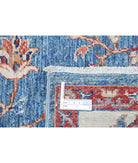 Ziegler 6'0'' X 8'3'' Hand-Knotted Wool Rug 6'0'' x 8'3'' (180 X 248) / Blue / Ivory