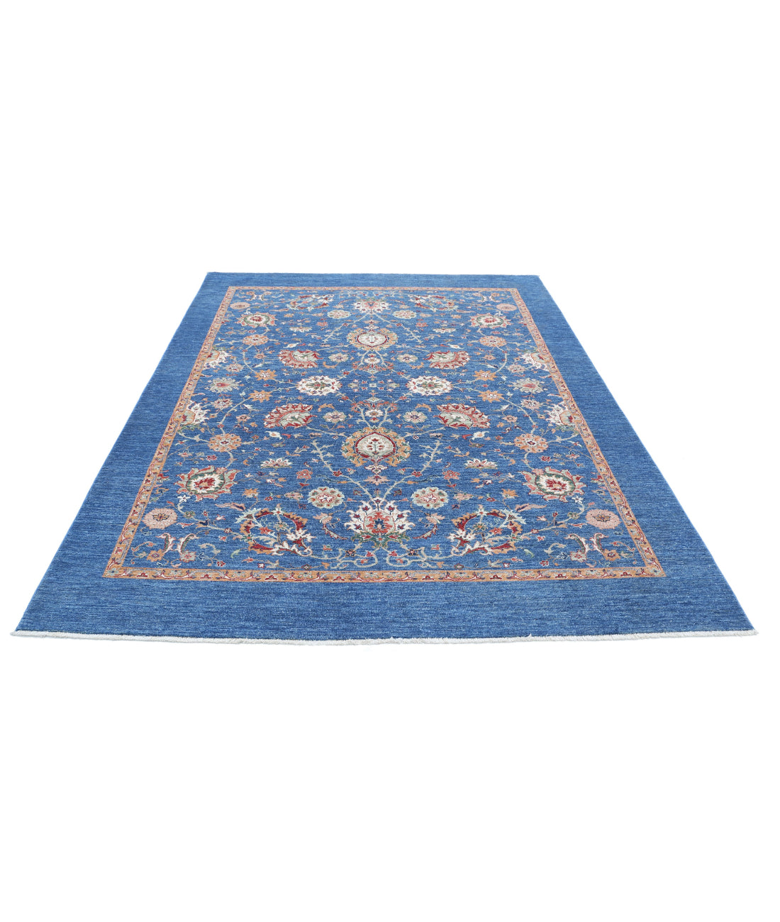 Ziegler 6'9'' X 8'10'' Hand-Knotted Wool Rug 6'9'' x 8'10'' (203 X 265) / Blue / N/A