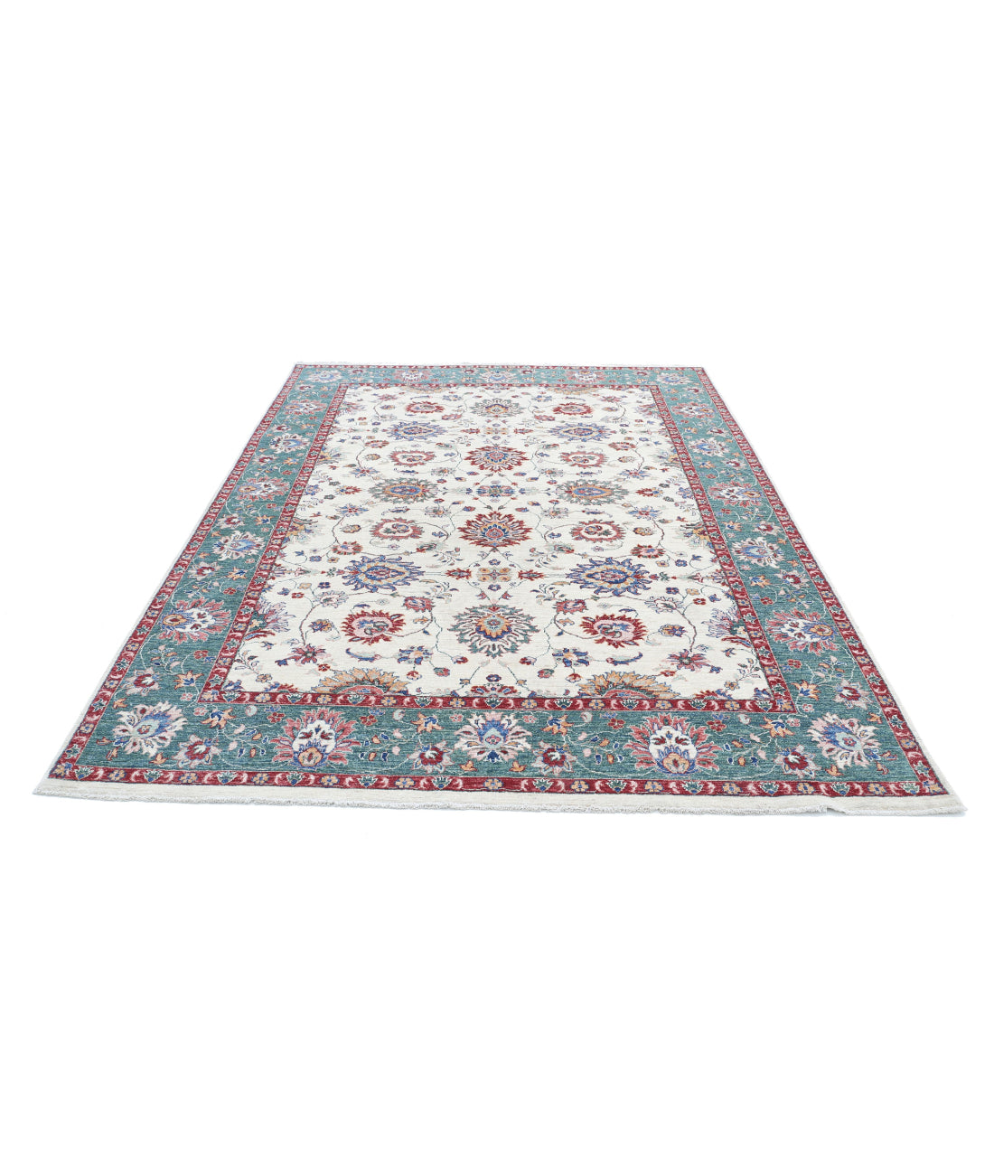 Ziegler 6'8'' X 9'2'' Hand-Knotted Wool Rug 6'8'' x 9'2'' (200 X 275) / Ivory / N/A