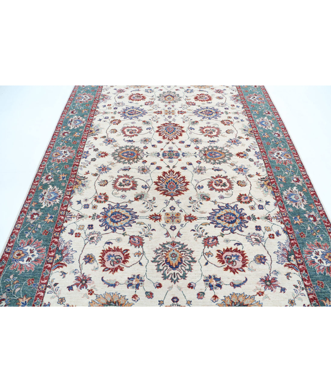 Ziegler 6'8'' X 9'2'' Hand-Knotted Wool Rug 6'8'' x 9'2'' (200 X 275) / Ivory / N/A