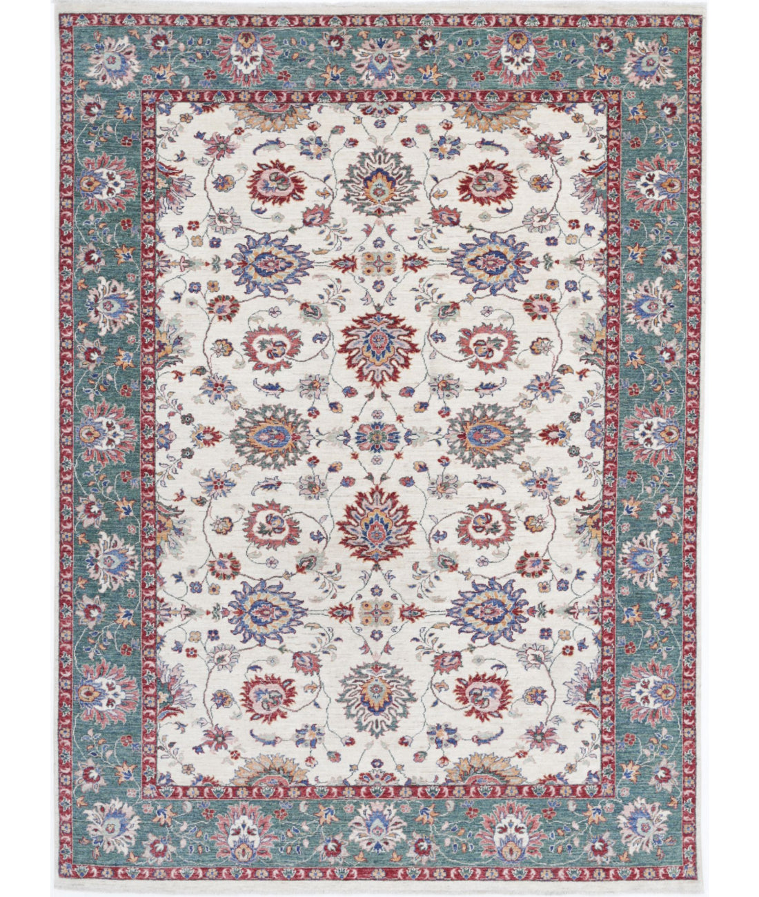 Ziegler 6'8'' X 9'2'' Hand-Knotted Wool Rug 6'8'' x 9'2'' (200 X 275) / Ivory / N/A