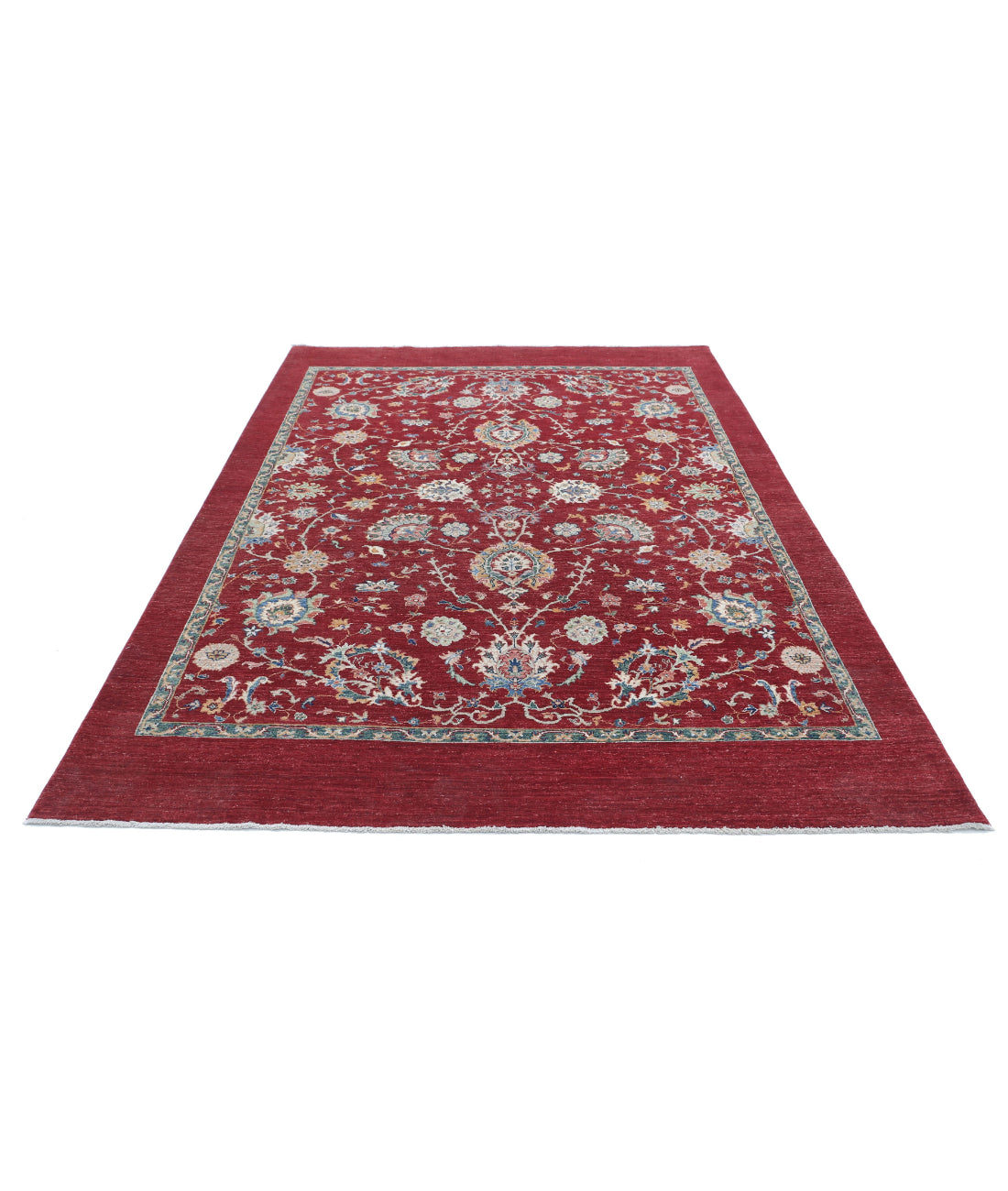 Ziegler 6'3'' X 9'1'' Hand-Knotted Wool Rug 6'3'' x 9'1'' (188 X 273) / Red / N/A