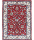 Ziegler 4'10'' X 6'9'' Hand-Knotted Wool Rug 4'10'' x 6'9'' (145 X 203) / Red / Ivory