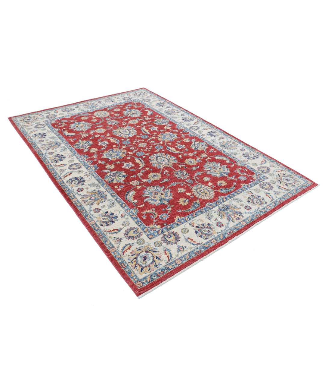 Ziegler 5'7'' X 7'11'' Hand-Knotted Wool Rug 5'7'' x 7'11'' (168 X 238) / Red / Ivory