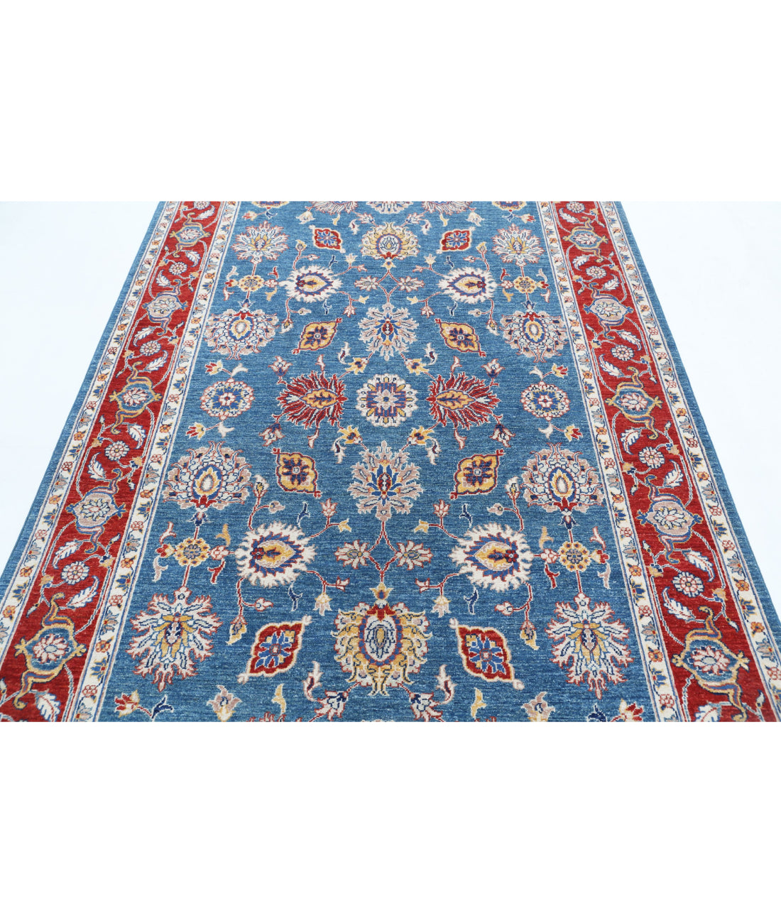 Ziegler 5'4'' X 7'10'' Hand-Knotted Wool Rug 5'4'' x 7'10'' (160 X 235) / Blue / Red