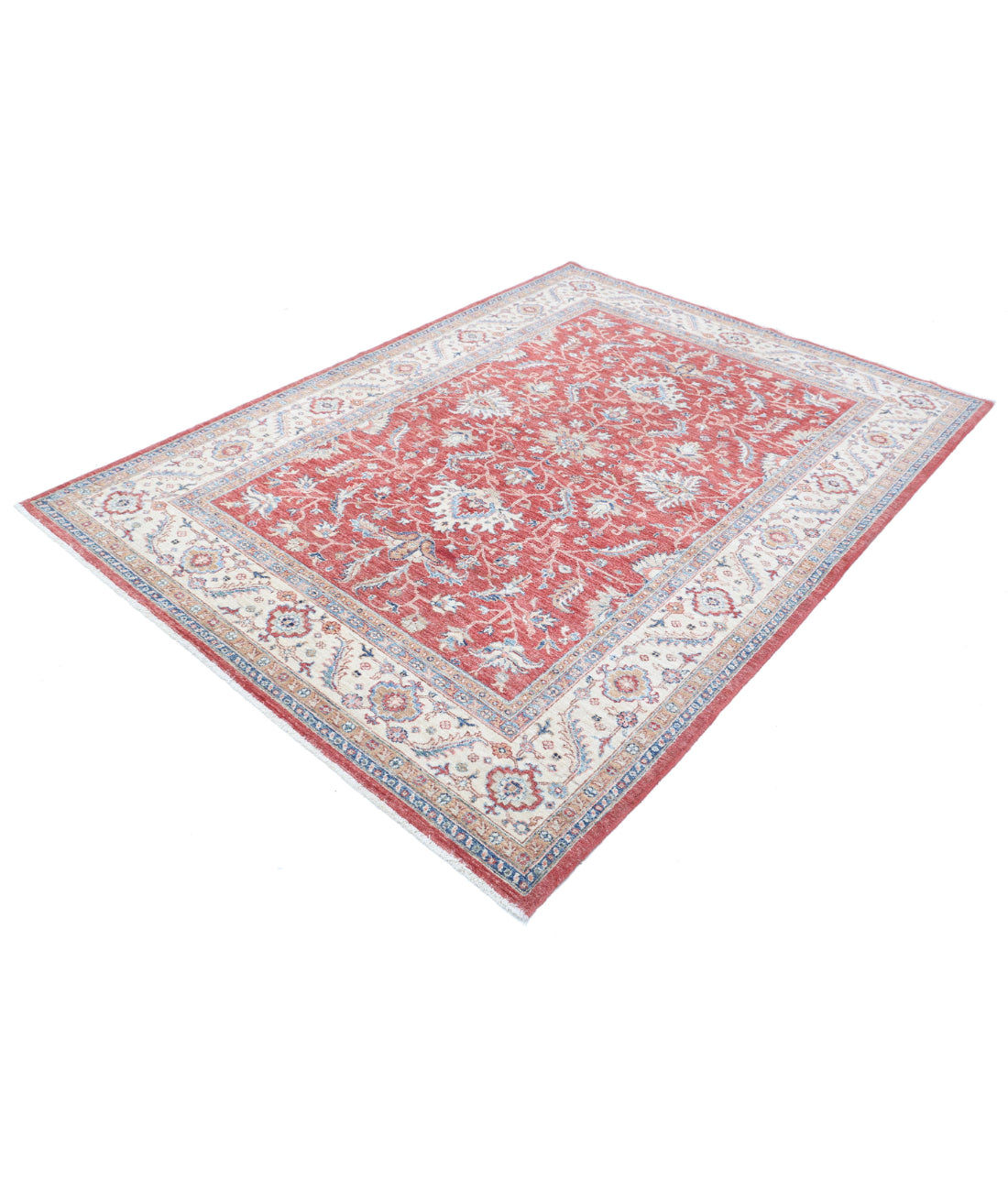 Ziegler 5'8'' X 7'9'' Hand-Knotted Wool Rug 5'8'' x 7'9'' (170 X 233) / Red / Ivory