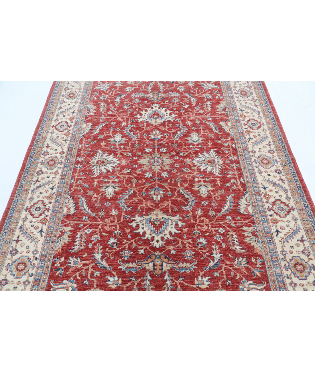 Ziegler 5'8'' X 7'9'' Hand-Knotted Wool Rug 5'8'' x 7'9'' (170 X 233) / Red / Ivory