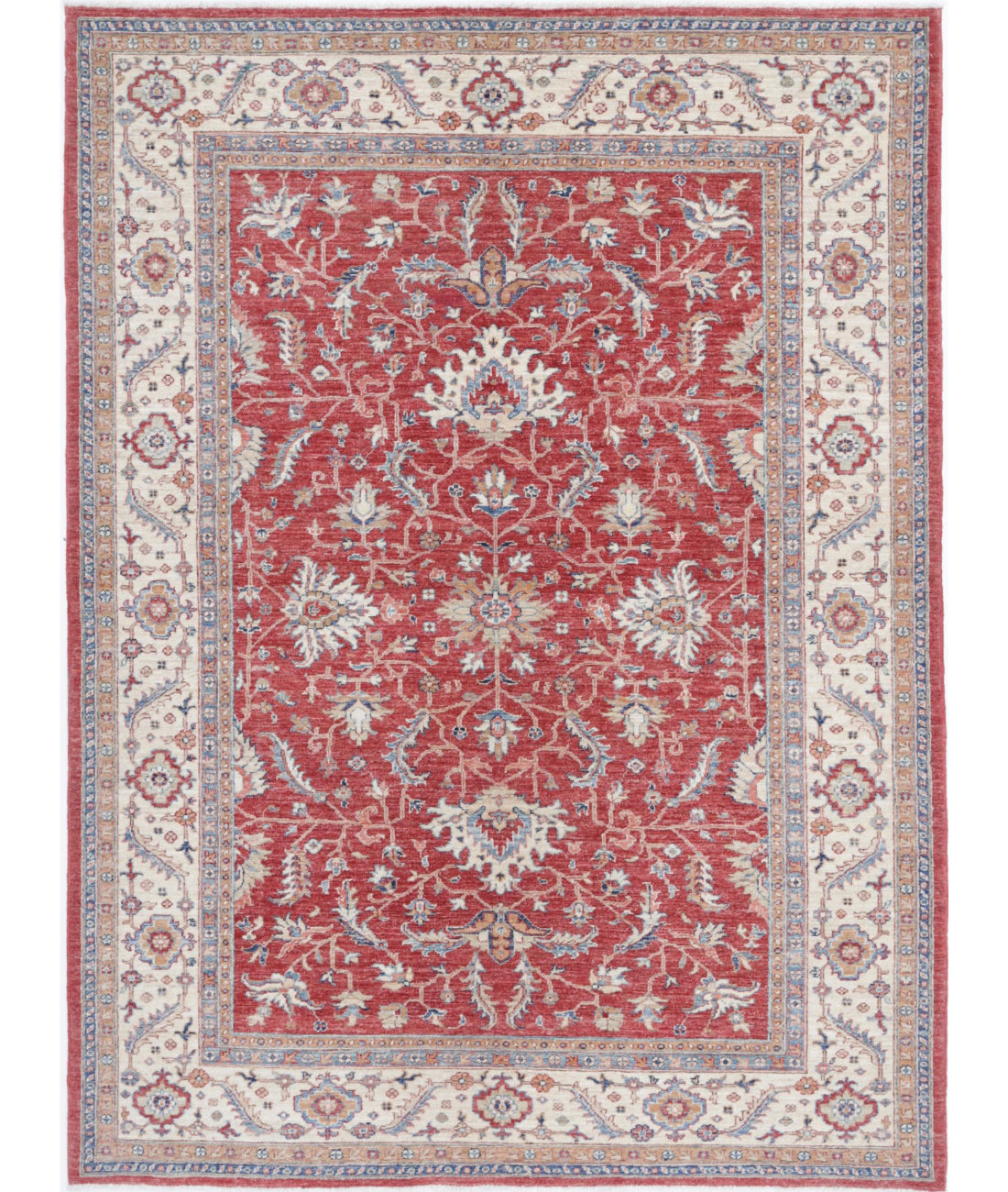 Ziegler 5'8'' X 7'9'' Hand-Knotted Wool Rug 5'8'' x 7'9'' (170 X 233) / Red / Ivory