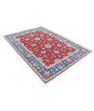 Ziegler 5'6'' X 7'6'' Hand-Knotted Wool Rug 5'6'' x 7'6'' (165 X 225) / Red / Blue