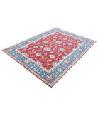 Ziegler 5'6'' X 7'6'' Hand-Knotted Wool Rug 5'6'' x 7'6'' (165 X 225) / Red / Blue